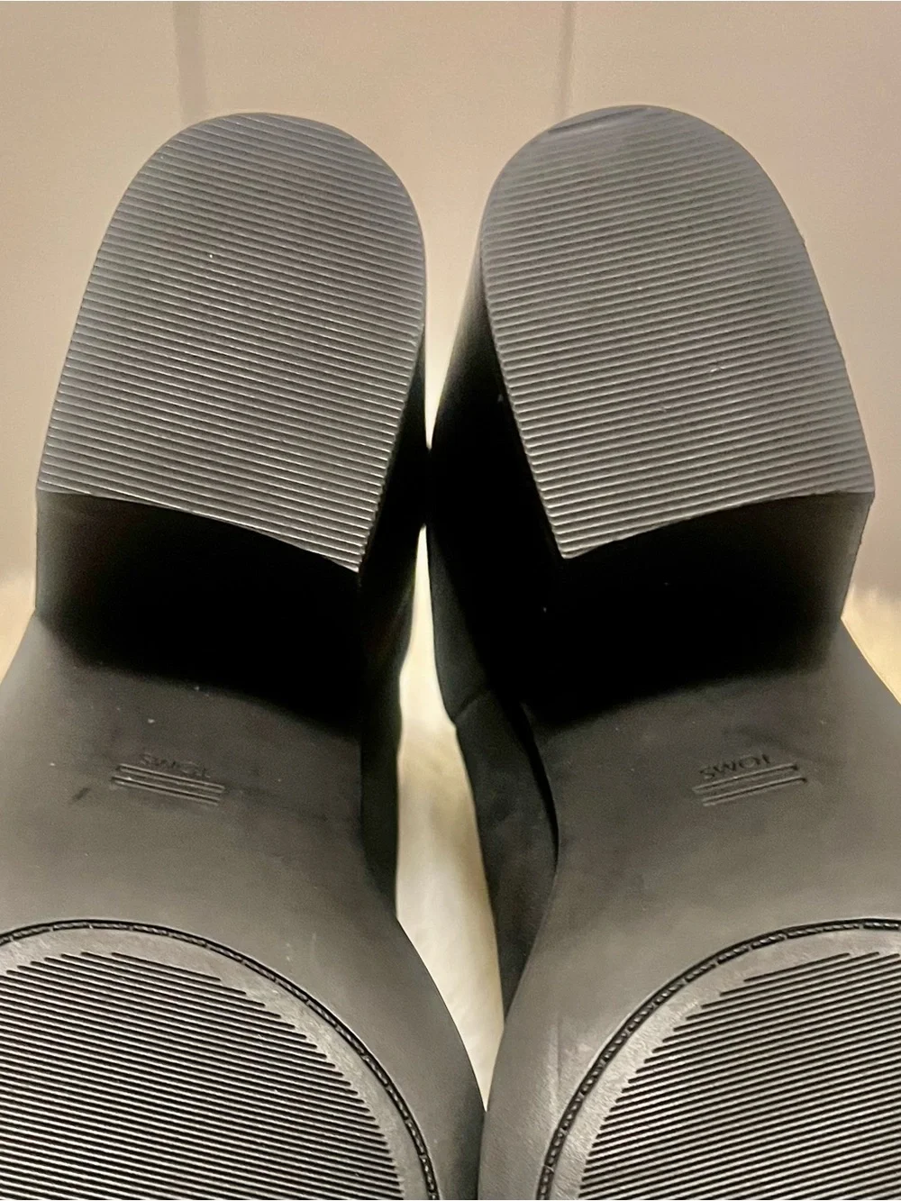 Toms Black Suede Chelsea Block Heel Ankle Boots